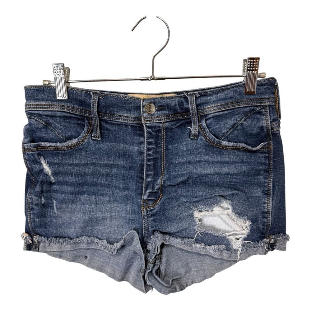 Hollister High Rise Distressed Denim Short-Shorts size 5